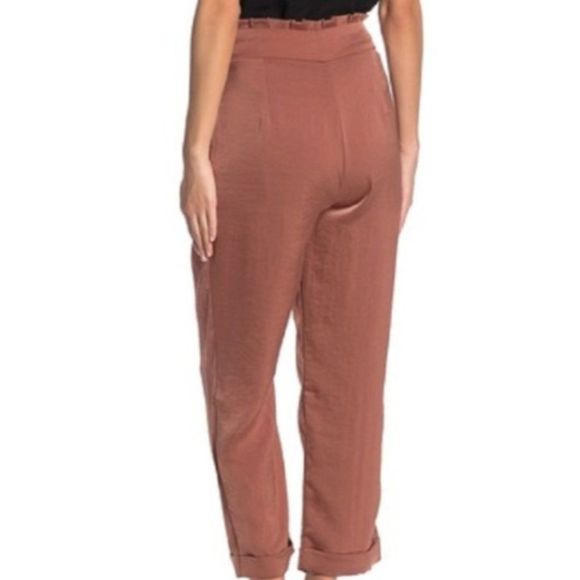 🌸3/$30🌸 LINE & DOT Ali Paperbag Brown High Waist Pants - Picture 3 of 12
